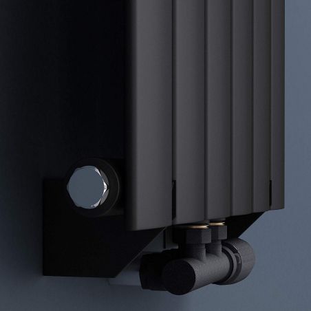 Wasserhahngarnitur, Thermostatkopf mit Ventil, 5 einstellbare Stufen, Vorlauf-Rücklauf, weiß oder anthrazit