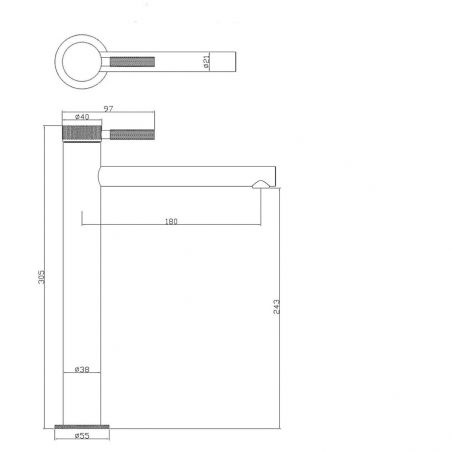 EGO-Tiona White Hohe Spültischarmatur, Montage auf der Theke, Mattweiß-Finish, Luftsprudler, Sonderdesign