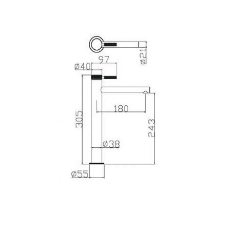 Tiona Waschtischarmatur, Mattgold, Höhe 30,5 cm, Aufsatzmontage