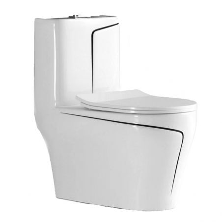 Duroplast-Deckel, Soft-Close-Verschluss für Toilettenschüssel Lazio White