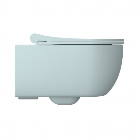 Michael-Toilettendeckel, blaue Farbe, schlankes Modell, Soft-Close-Verschluss