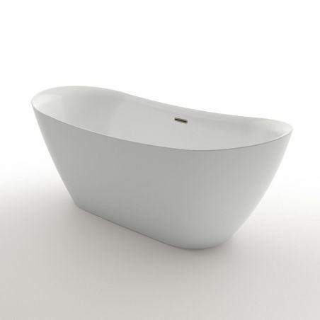 Badewanne Kevin, Sanitäracryl, Weiß glänzend, 150, 160, 170 cm, Wärmedämmung , freistehend