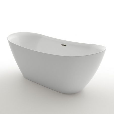 Badewanne Kevin, Sanitäracryl, Weiß glänzend, 150, 160, 170 cm, Wärmedämmung , freistehend