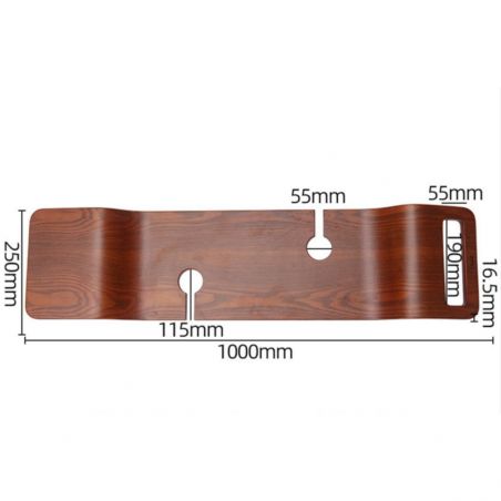 Tablett für die Vasco-Badewanne, 100x25x1,5, Luxury-Finish aus mehrschichtigem Holz, Eichenholz, wasserfest, Farbe Walnuss