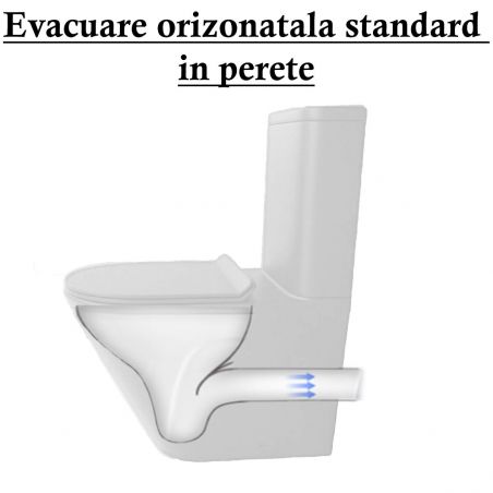 Randlose Toilettenschüssel, Tank inklusive, 2 Stück, Mattgrau, Bodenmontage, schmaler Soft-Close-Deckel aus Duroplast, Dario