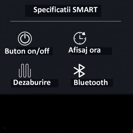 Intelligenter LED-Spiegel, Bluetooth, Zeit-und Temperaturanzeige, Antibeschlag- und Touch-Taste, Rubinrot