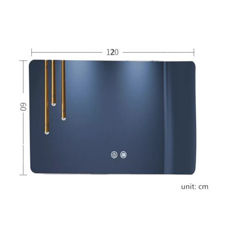 Smart Led-Spiegel, Bluetooth, 5 mm Glas, Bewegungssensor, Zeit, Temperatur, Entfoggen, Touch-Taste, 60-70x80-140 cm