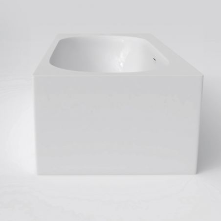 Badewanne, freistehend, Mineralwerkstoff, Ventil inklusive, Glossy White, 180x86 cm, Anda