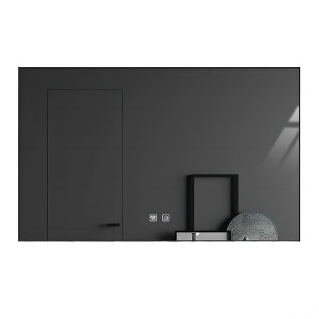 LED-Spiegel, schwarzer Rahmen, Demister, Touch-Taste, 3 Farben, einstellbare Intensität, Größen 60-70x80-90-120 cm, Feliz