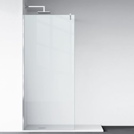 Duschwand Walk-In Ultra-Slim, 8 mm Sicherheitsglas, Abmessungen 80-120x200 cm, Chromprofile, Nano Easy Clean, Matia