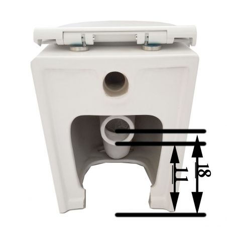 Toilettenschüssel EGO Galo, Rimless, Weiß, 55x36 cm Bodenmontage, Duroplast Slim Soft-Close-Deckel inklusive