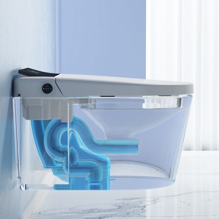 Smart-WC Ralph, Bidet-Funktion, beheizter Sitz, UV-Desinfektion, Rahmen, LED-Anzeige, erweiterte Funktionen, 59x38