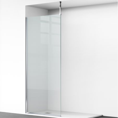 Duschwand Walk-In, Sicherheitsglas 8 mm, Maße 100-120x200 cm, Profil und Griff in Chrom, Armando