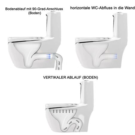 WC Lazio, 69x39 cm, inklusive Spülkasten, Weiß Gold Line, Bodenmontage, inklusive Soft-Close-Deckel, Royalty Line von Ego