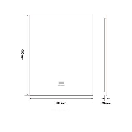 LED-Spiegel, goldener Rahmen, Antibeschlag, Touch-Taste, 3 Farben, einstellbare Intensität, Größen 60-70x80-90-120, Feliz