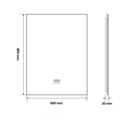 Smart Led-Spiegel, Bluetooth, 5 mm Glas, Bewegungssensor, Zeit, Temperatur, Entfoggen, Touch-Taste, 60-70x80-140 cm, Rubin