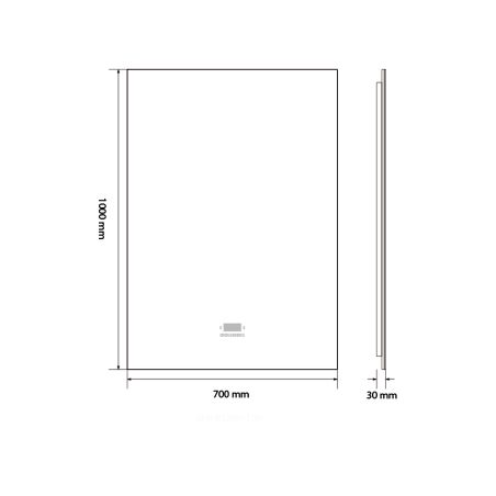 Smart Led-Spiegel, Bluetooth, 5 mm Glas, Bewegungssensor, Zeit, Temperatur, Entfoggen, Touch-Taste, 60-70x80-140 cm, Rubin