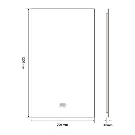 Smart Led-Spiegel, Bluetooth, 5 mm Glas, Bewegungssensor, Zeit, Temperatur, Entfoggen, Touch-Taste, 60-70x80-140 cm, Rubin