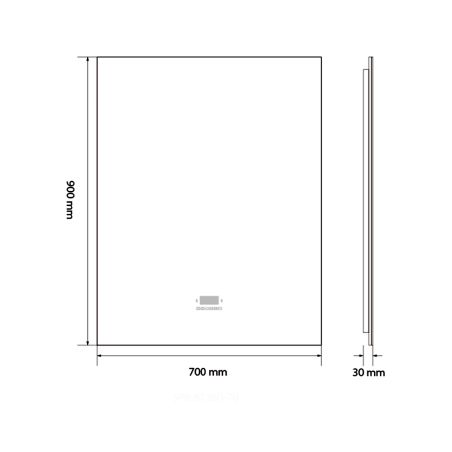 Smart Led-Spiegel, Bluetooth, 5 mm Glas, Bewegungssensor, Zeit, Temperatur, Entfoggen, Touch-Taste, 60-70x80-140 cm, Rubin