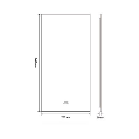 Smart Led-Spiegel, Bluetooth, 5 mm Glas, Bewegungssensor, Zeit, Temperatur, Entfoggen, Touch-Taste, 60-70x80-140 cm, Rubin