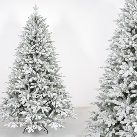 Künstlicher Weihnachtsbaum, beschneit, 3D-Zweige, 6212 Zweige, 185 cm Durchmesser, 300 cm Höhe, Metallständer inklusive, Polar