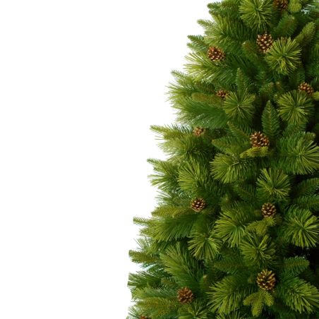 Premium Weihnachtsbaum, 3D-Zweige, 220 cm, naturgetreues Aussehen mit Zapfen, besonderes Design, EGO Himalaya