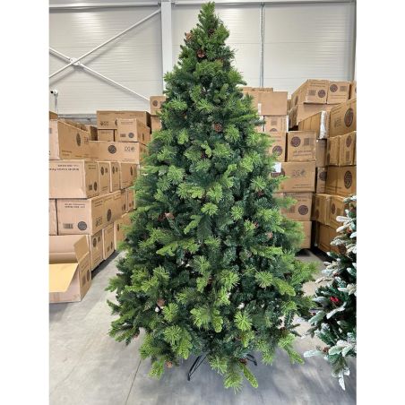 Premium Weihnachtsbaum, 3D-Zweige, 220 cm, naturgetreues Aussehen mit Zapfen, besonderes Design, EGO Himalaya