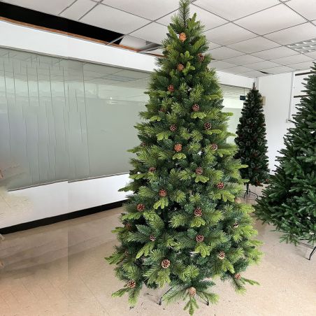 Premium Weihnachtsbaum, 3D-Zweige, 220 cm, naturgetreues Aussehen mit Zapfen, besonderes Design, EGO Himalaya