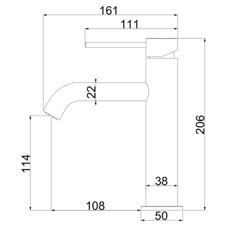 Waschtischarmatur, Gun Grey, Perlator, Edelstahl, Waschbeckenmontage, Fino