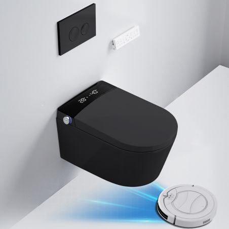 Smart-WC, inkl. Rahmen, Power Color, Bidetfunktion, UV-Desinfektion, LED, wandmontiert, 58x38 cm, Mattschwarz, Ela